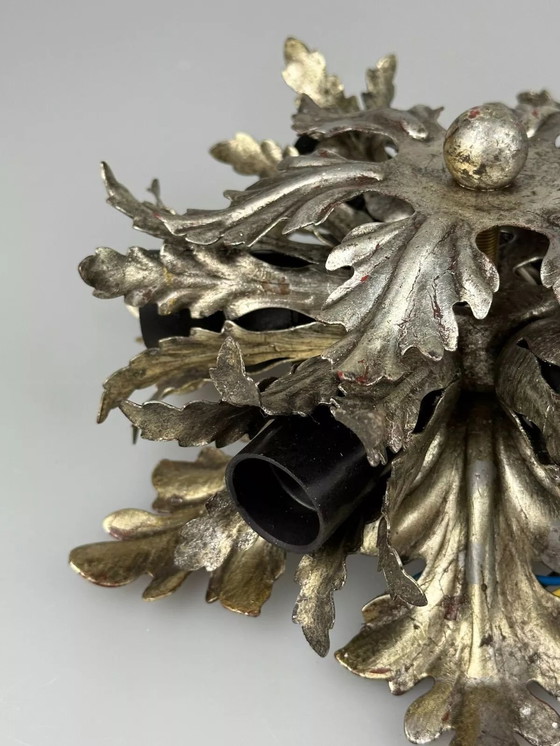 Image 1 of 60s 70s wandlamp plafondlamp Florentijns metaal Banci Firenze Design