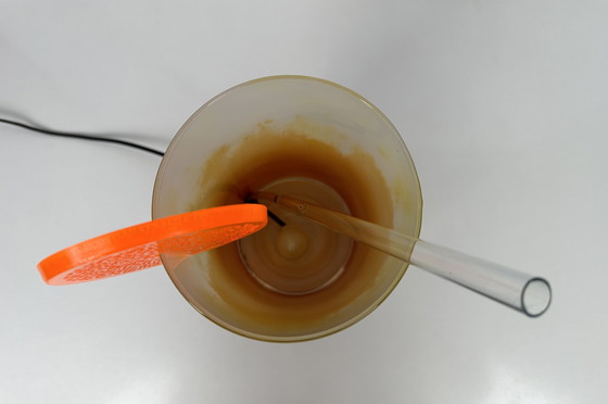 Image 1 of Vintage XL ‘Tequila Sunrise’ lamp - glas