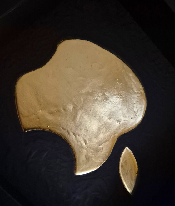 Image 1 of Logo Apple in oro 23 carati dorato in cornice, edizione limitata anni '80