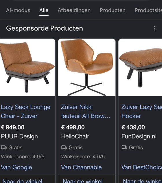 ZUIVER LAZY SACK LOUNGE CHAIR + HOCKER – Fauteuils, Other (photo 11 of 11)