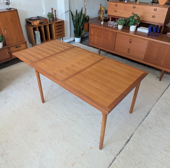 Image 1 of Vintage Scandinavian teak extendable dining table