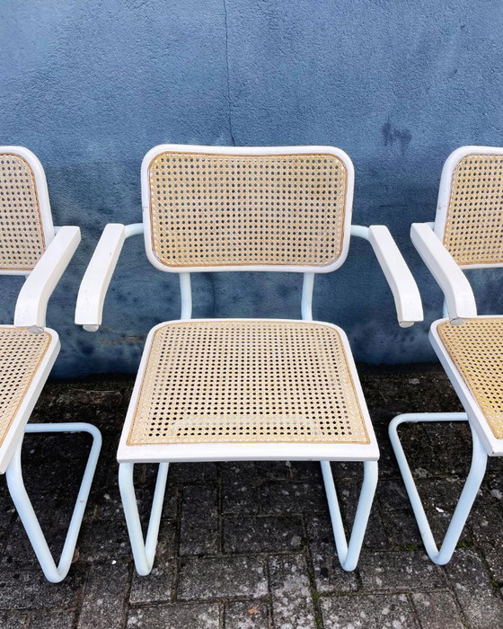 Image 1 of Sedie da pranzo Thonet vintage con seduta in fettuccia (2, 4, 6 o 8 pezzi)