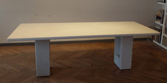 Image 1 of Mesa de comedor de mármol Delfi – Carlo Scarpa & Marcel Breuer – Gavina, Italia, alrededor de 1968–1969