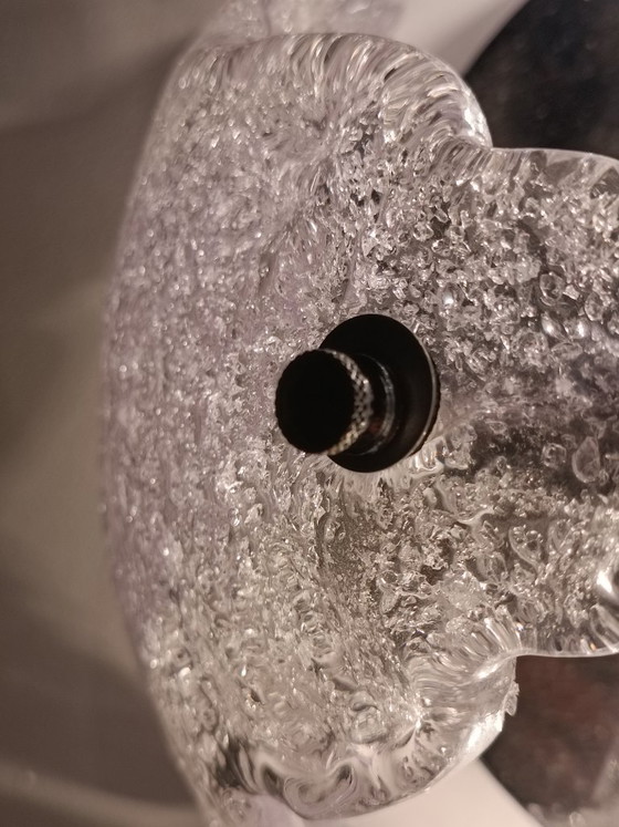 Image 1 of Murano glazen wandlamp van ijsglas van Mazzega, jaren 70.