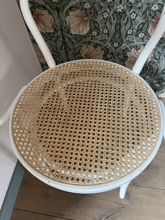 Image 1 of 2 Vintage Thonet stoelen – Model No. 102 / Vienna – Wit