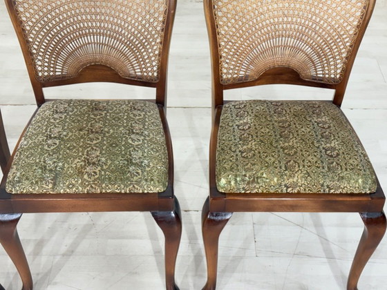 Image 1 of 4x Chippendale eetkamerstoelen, keukenstoelen, vintage stijl