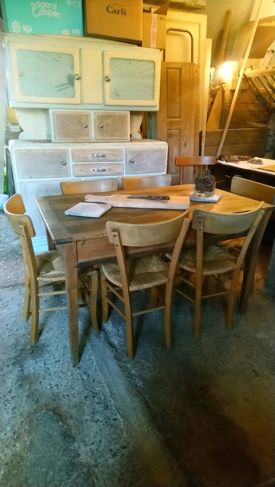 Bresse boerderijtafel in walnoot – Eettafels, Vintage (photo 15 of 16)