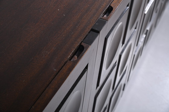 Image 1 of BUFFET BRUTAL BELGE EN ACAJOU TEINTÉ