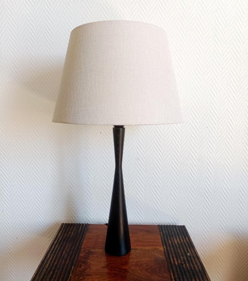  Blackened wood diabolo lamp