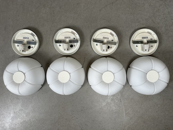 Image 1 of Lampada da soffitto opalina vintage - Glashütte Limburg