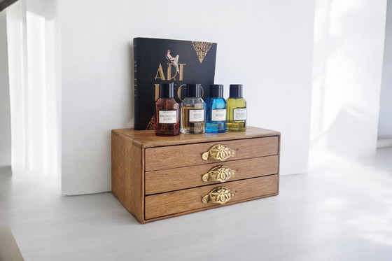 Image 1 of Small oak and brass commode - Circa 1900