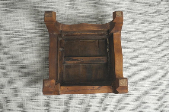 Hardhouten opiumkrukje/tafel, Aziatische lage bijzettafel, handgemaakte plantenstandaard van massief – Wood (photo 12 of 15)