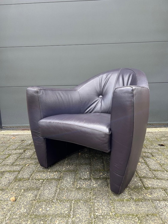 Image 1 of Leolux Carabas Armchair Aubergine leather