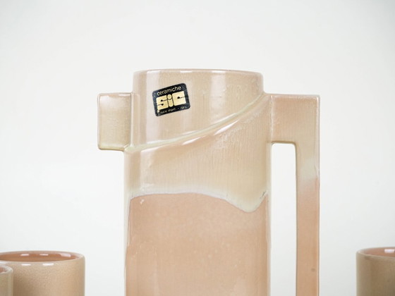 Image 1 of Set di brocca e tazza in ceramica, design italiano, anni '60, produttore: Ceramiche SIC
