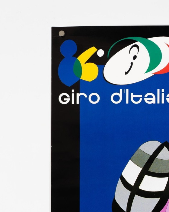 Image 1 of 86e Giro d'Italia – 2002 – Originele vintage wielerposter van Ugo Nespolo – Italiaanse popart – 97x68 cm