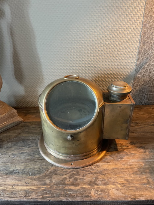 Brújula náutica antigua, muy bonita, de la época de la Segunda Guerra Mundial. – decoratieve objecten, Glass (photo 2 of 12)