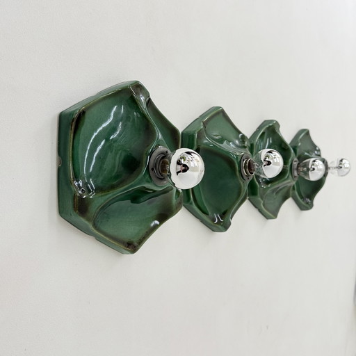 Ensemble de 4 lampes murales en céramique de style Mid-Century, 1970