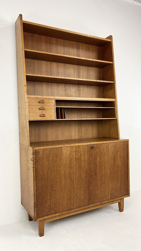 Swedish vintage teak veneer bookcase – Sideboard cabinet, Wood (photo 6 of 16)