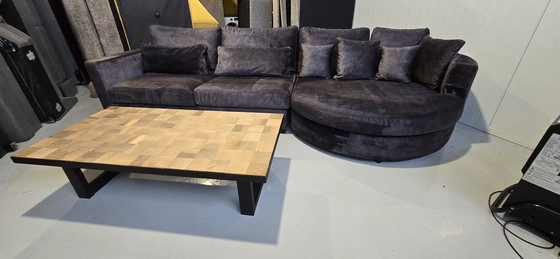 Image 1 of Sofá esquinero Zitmax de terciopelo con esquinas redondeadas orgánicas, 1,5 años de antigüedad.