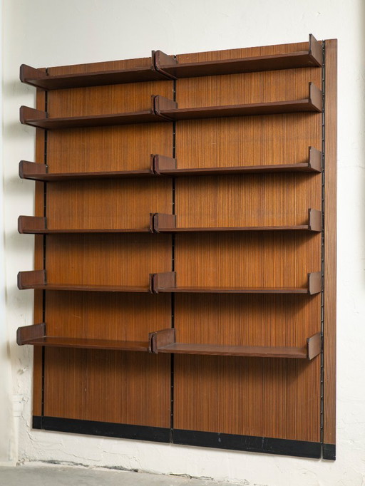 Mid Century Teak Wall Unit, Italy, 1960s