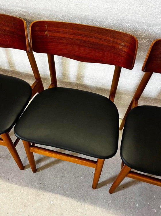 Findahl "Mosbøl" eetkamerstoel teak/beuken – Findahls Møbelfabrik, Eetkamerstoelen, Wood, Skai (photo 6 of 7)