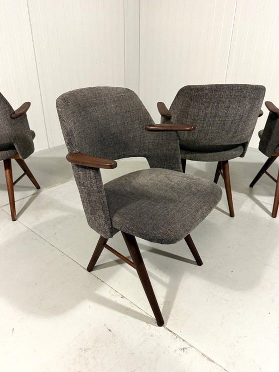 Image 1 of 4 X sillas de comedor Cees Braakman FT30 Pastoe, Países Bajos 1950