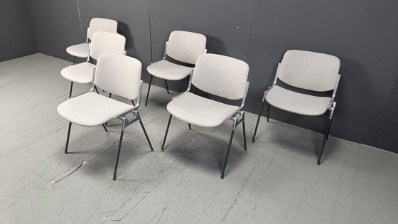 Image 1 of Vintage Dsc 106 Side Chairs By Giancarlo Piretti For Castelli, Set Of 6