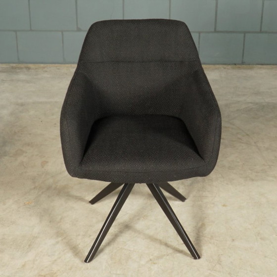 Image 1 of Set di 8 sedie girevoli / sedie da pranzo - Kick Ravi - Nero