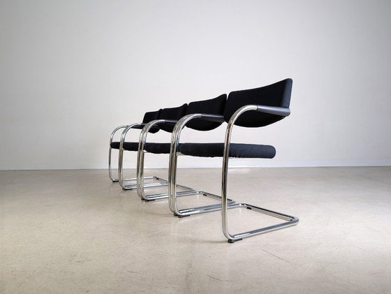 Image 1 of Set di 4 sedie originali Vitra Visavis, impilabili, a sbalzo, IVA inclusa