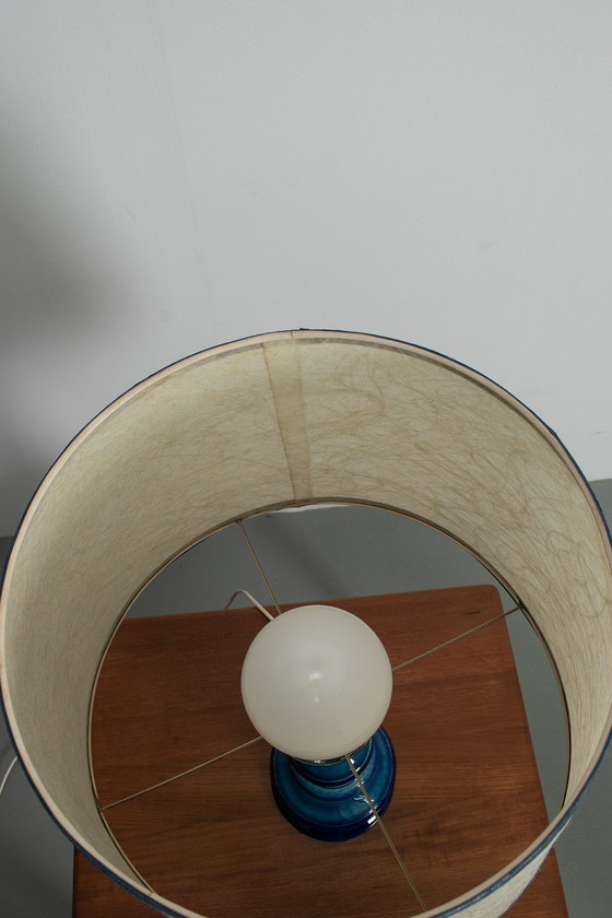 Image 1 of Blauw keramieken lamp