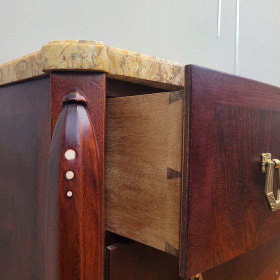 Image 1 of Cómoda Art Déco, Siguiendo J. E. Ruhlmann, Madera Y Hueso, 40’S – Francia