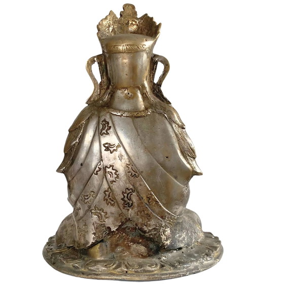 Kwan Yin Ladakh antico – Mudra Namaskara del XVIII secolo – Sculture, Bronze (photo 5 of 10)