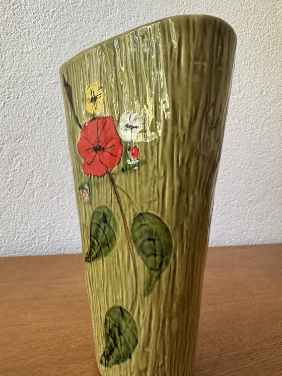 Image 1 of Triangular ceramic vase from the 60s