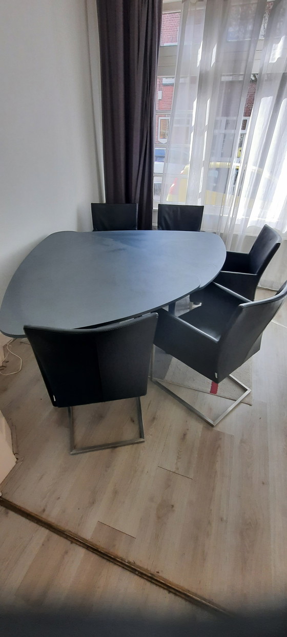 Image 1 of Dining At Castelijn Butterfly Table 4 Bert Plantagie Chairs