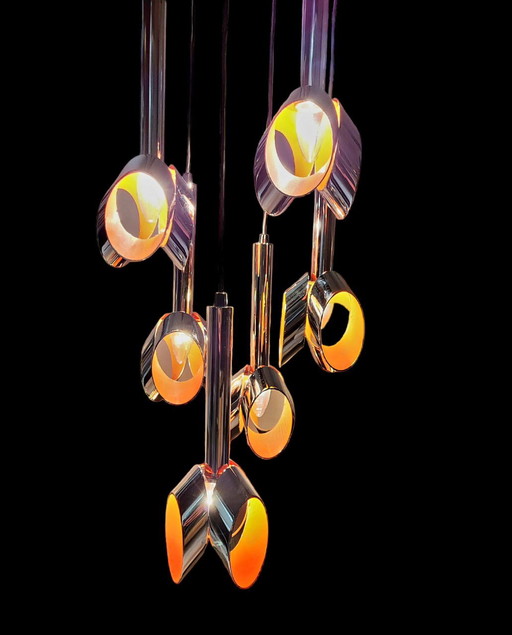 Space Age cascade pendant lamp