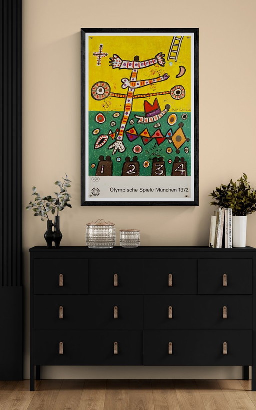 Olympische Spiele München 1972 Originele Vintage Olympische Poster van Alan Davie – Modern – 101x64 cm – Paper (photo 2 of 8)