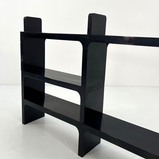 Image 1 of Zwarte modulaire plank van Olaf Von Bohr voor Kartell, jaren 70