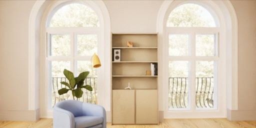 Tylko Bücherregal in Sandfarbe