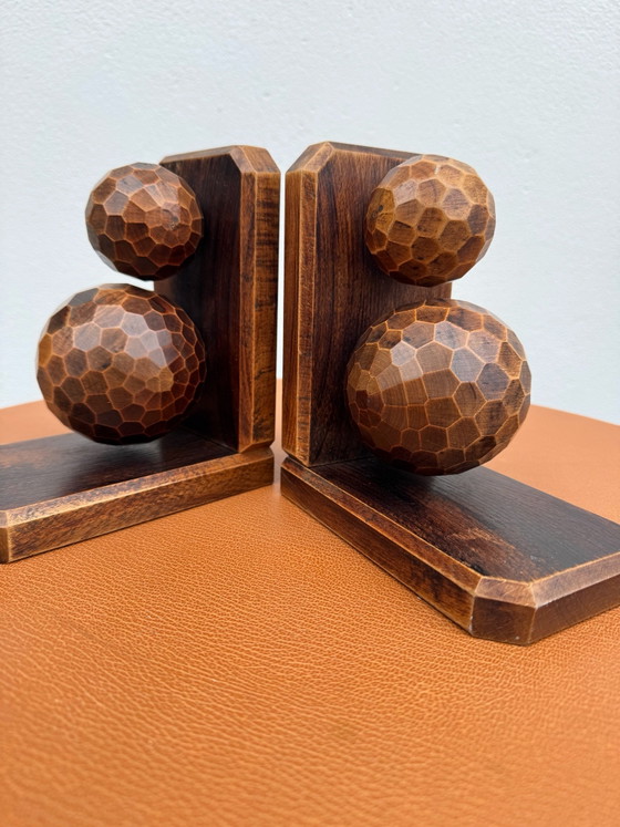 Fermacarte antichi con sfere di legno sfaccettate, Oggetti decorativi, Marrone (foto 14 di 15)