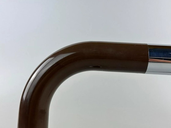 Image 1 of 60s 70s table lamp Ingo Maurer Gulp tube lamp chrome metal Space Age