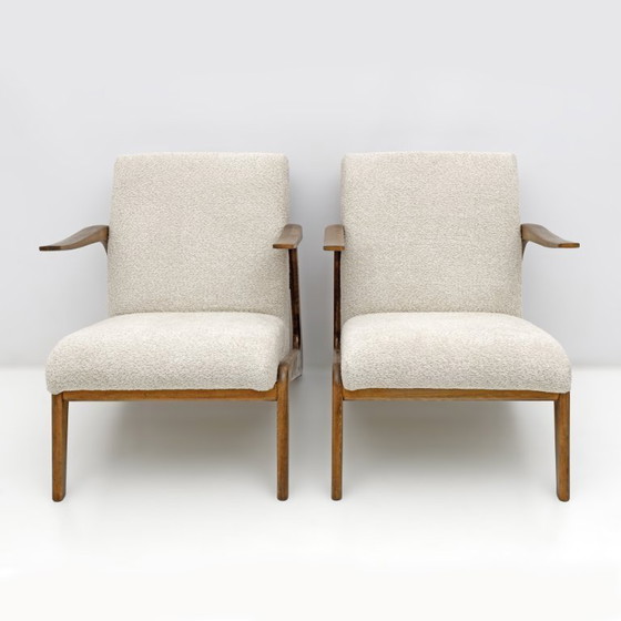 Image 1 of Paire de fauteuils Bouclè italiens de style moderne du milieu du XXe siècle, années 1970