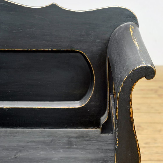 Image 1 of Antieke grenen bank, jaren 1900