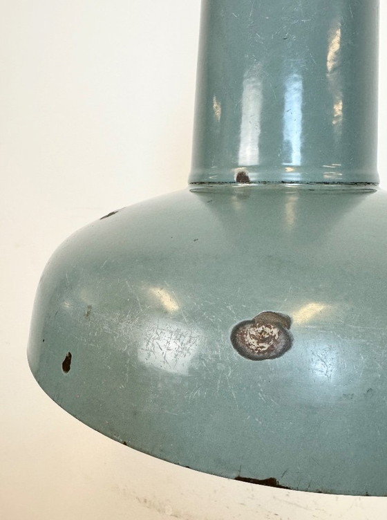 Image 1 of Industrial Grey Enamel Pendant Lamp from Siemens, 1930s
