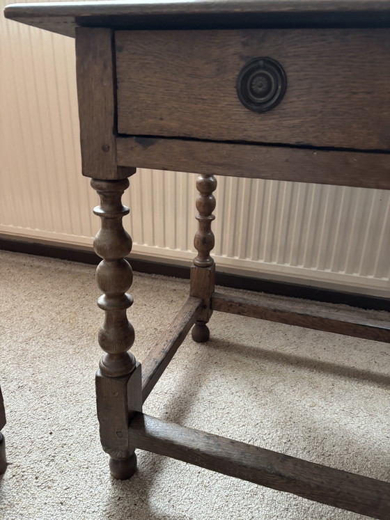 Classic Oak Side Table / Console Table (Jacobean Revival, ca. 1900–1930) – Jacobsen revival, Other (photo 4 of 5)