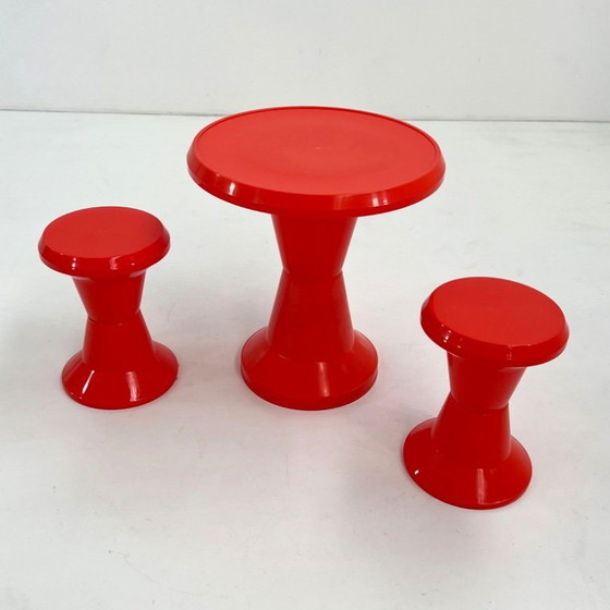 Image 1 of Coral Taormina Table from Giganplast, 1970s
