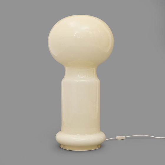 Image 1 of White glass table lamp, 1970s