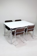 Tavolo da pranzo di design vintage, bianco, TECTA anni '70