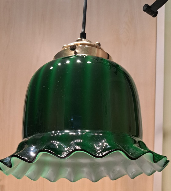 Image 1 of Pendelleuchte d'epoca Peill & Putzler - Grün, anni '70
