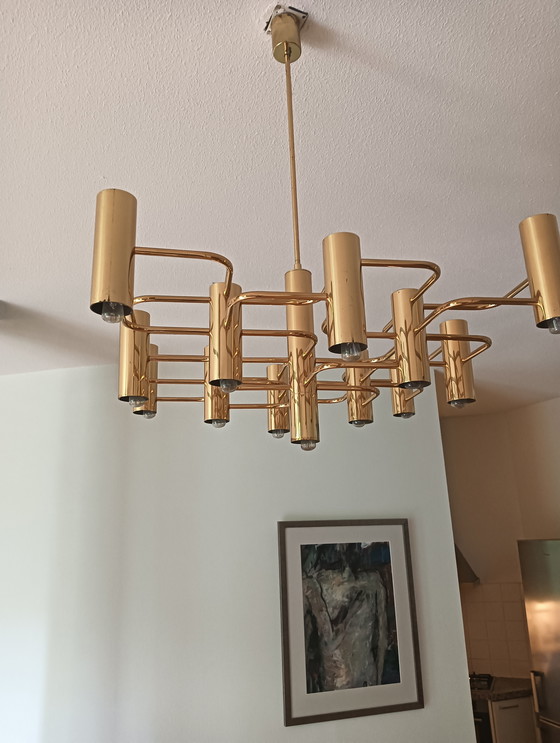 Image 1 of Lampadario vintage in ottone anni Cinquanta