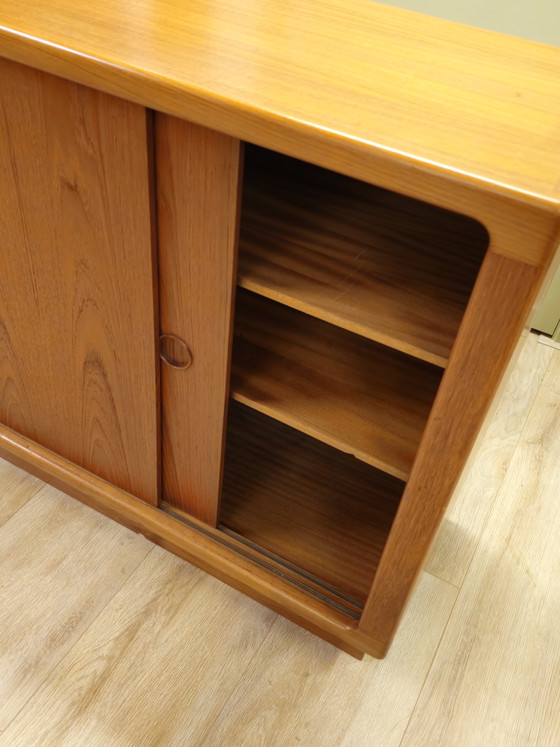 Image 1 of Set of 2 Silkeborg Teak Sideboards Sliding Door Cabinets